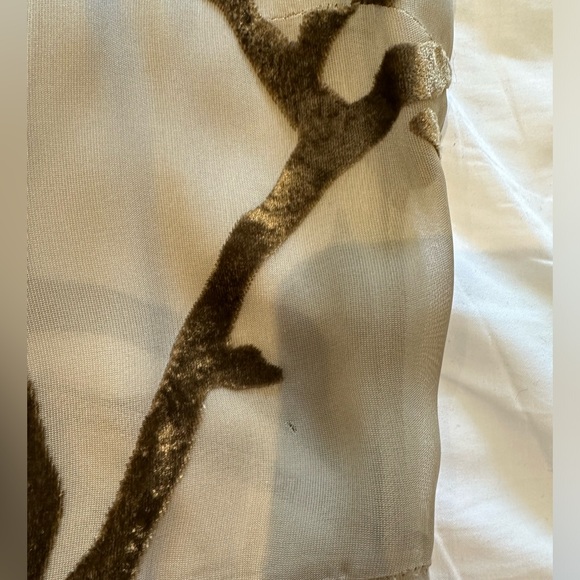 Paris Boutique Designer 2PC Dress Silk w Velvet Trim. Size 42 or 8-10. NWT - Picture 7 of 13